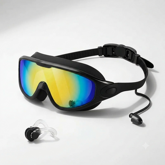 SHOPRO - Lunettes de natation anti-buée avec champ de vision à 180°  نظارات سباحة مضادة للضباب مع مجال رؤية