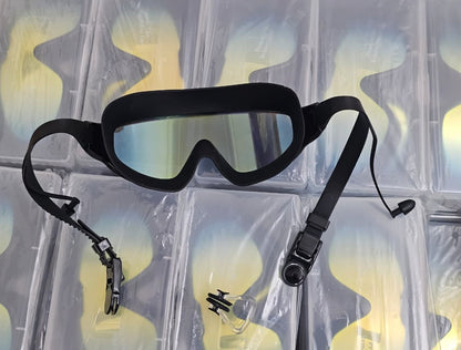 SHOPRO - Lunettes de natation anti-buée avec champ de vision à 180°