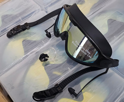 SHOPRO - Lunettes de natation anti-buée avec champ de vision à 180°